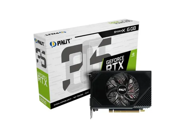 imagem de Placa de Video Palit Geforce Rtx 3050 Stormx 6gb Gddr6 96 Bits - Ne63050018je1072f