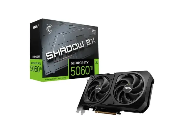 imagem de Placa de Video Msi Geforce Rtx 5060 Ti 16g Shadow 2x Oc Plus 16gb Gddr7 128 Bits - 912-V535-212