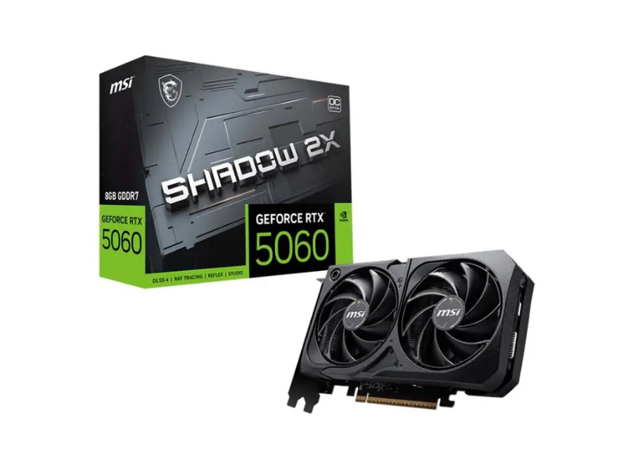 imagem de Placa de Video Msi Geforce Rtx 5060 8g Shadow 2x Oc 8gb Gddr7 128 Bits - 912-V537-038
