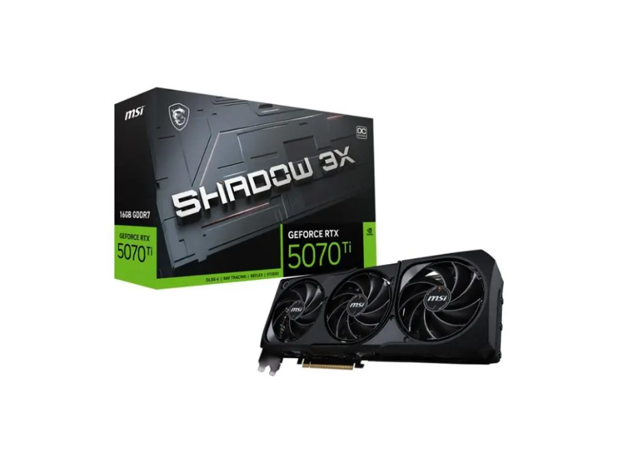 imagem de Placa de Video Msi Geforce Rtx 5070 Ti 16g Shadow 3x Oc Gddr7 256 Bits - 912-V531-465