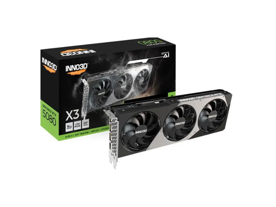 imagem de Placa de Video Inno3d Geforce Rtx 5080 X3 16gb Gddr7 256 Bits - N50803-16d7-176068n
