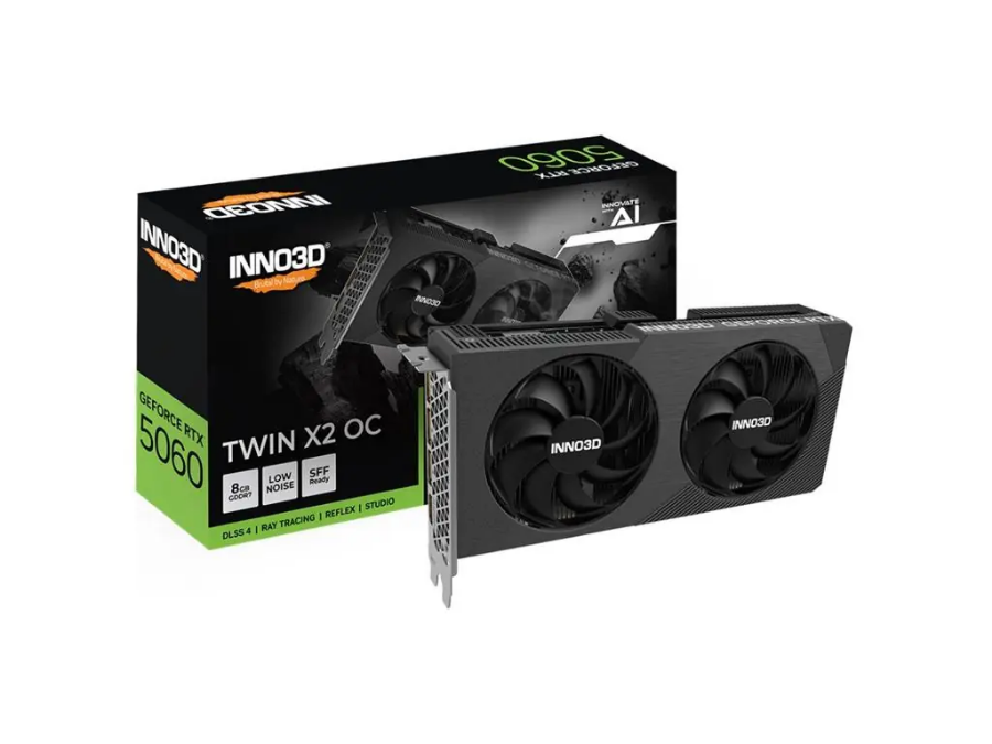 imagem de Placa de Video Inno3d Geforce Rtx 5060 Twin X2 Oc V2 8gb Gddr7 128 Bits - N50602-08d7x-195071n