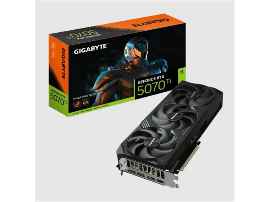 imagem de Placa de Video Gigabyte Geforce Rtx 5070 Ti Windforce Oc Sff 16gb Gddr7 256 Bits - Gv-N507twf3oc-16gd