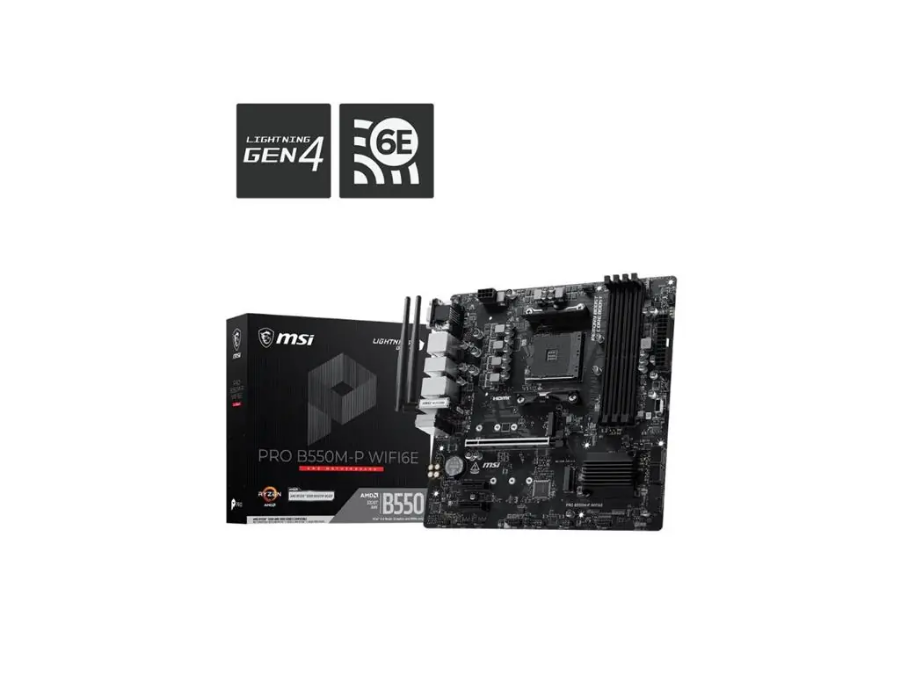 imagem de Placa Mae Msi Amd (Am4) Ddr4 Micro Atx - Pro B550m-P Wifi6e