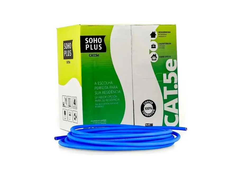 imagem de Cabo Sohoplus U/Utp Cat5e Azul Claro 305m - 23200099